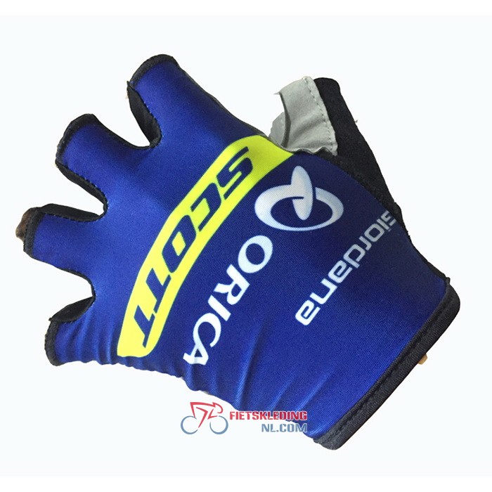 2020 Orica Scott Korte Handschoenen Blauw